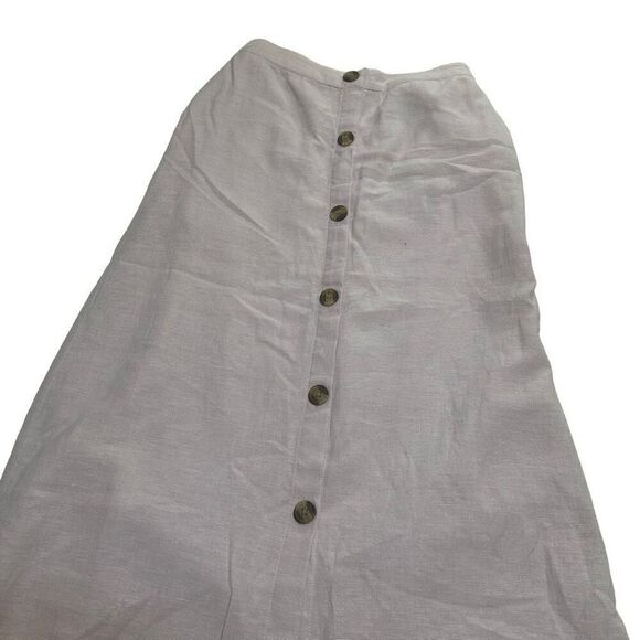 American Eagle XXS Lilac Lavender Boho Cottagecore Button Midi Skirt - Picture 3 of 10